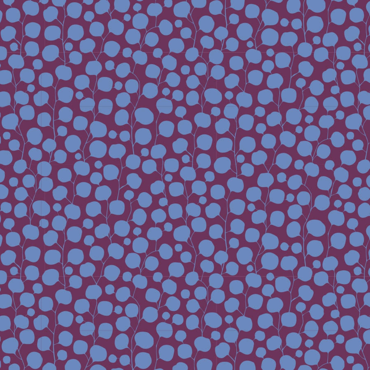 Tilda Patchwork Stoff Baumwolle - Hibernation - Eucalyptus-Eggplant
